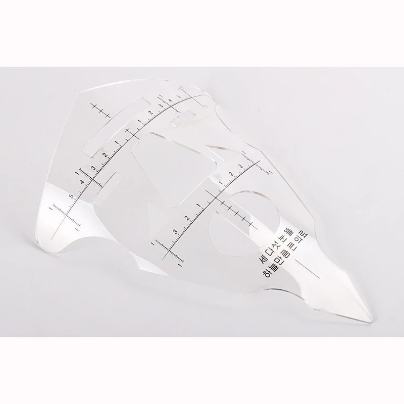 1 adet Kullanımlık Kalıcı Makyaj Şablonlar Plastik Kaş Cetvel Ölçüm Şekillendirici Dövme Cetvel Aracı