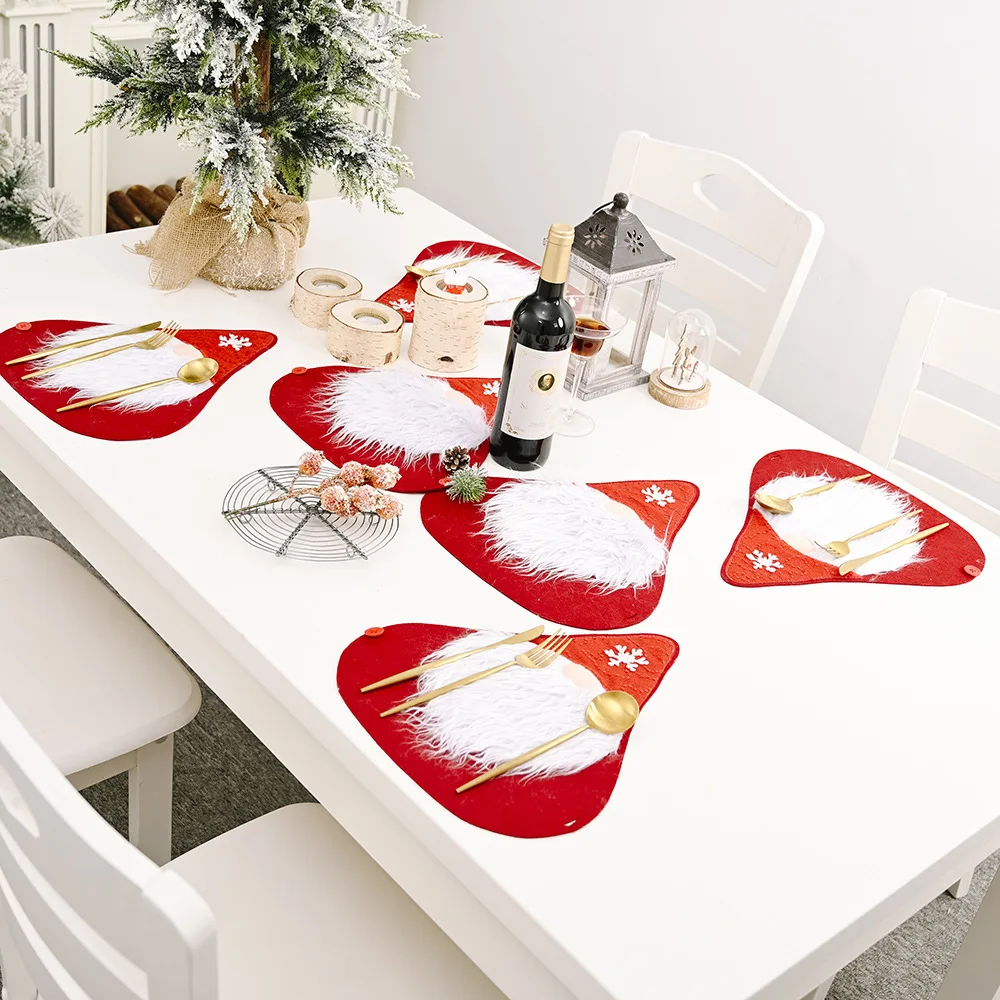 1 takım Noel Masa Koşucu Dekoratif İsveç Cüceler Masa Yaratıcı Meçhul Bebek Placemat noel ev masa süsü