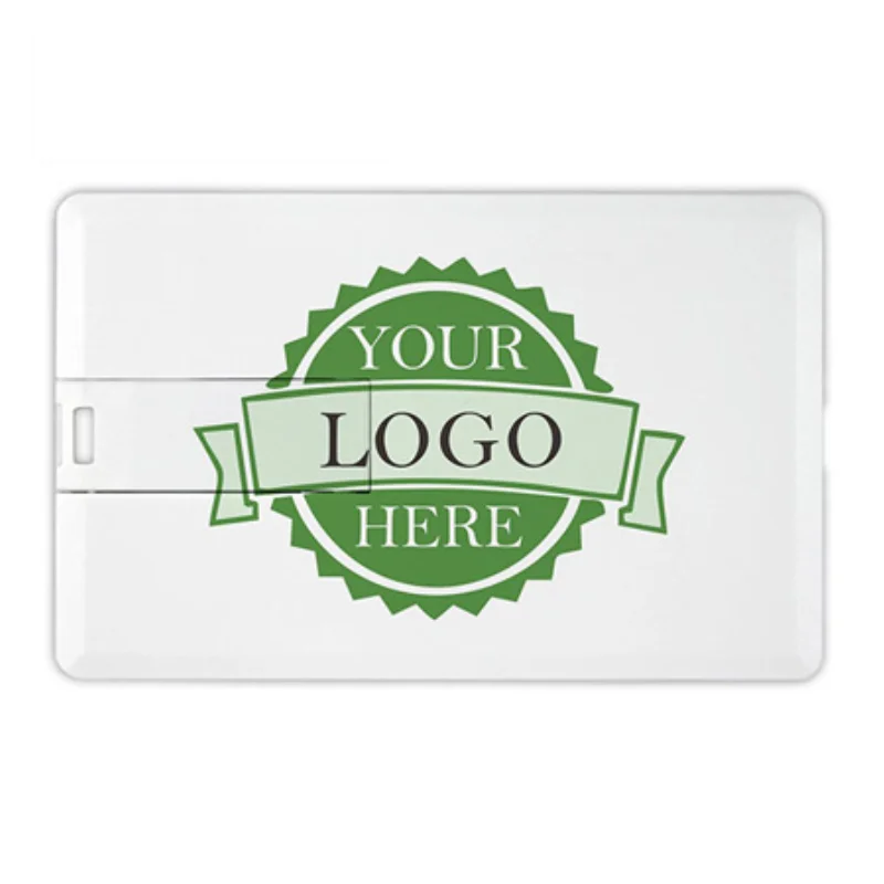 10 adet / grup yeni özel kişiselleştirilmiş LOGO ultra ince banka kredi kartı USB 2.0 memory stick sürücüsü