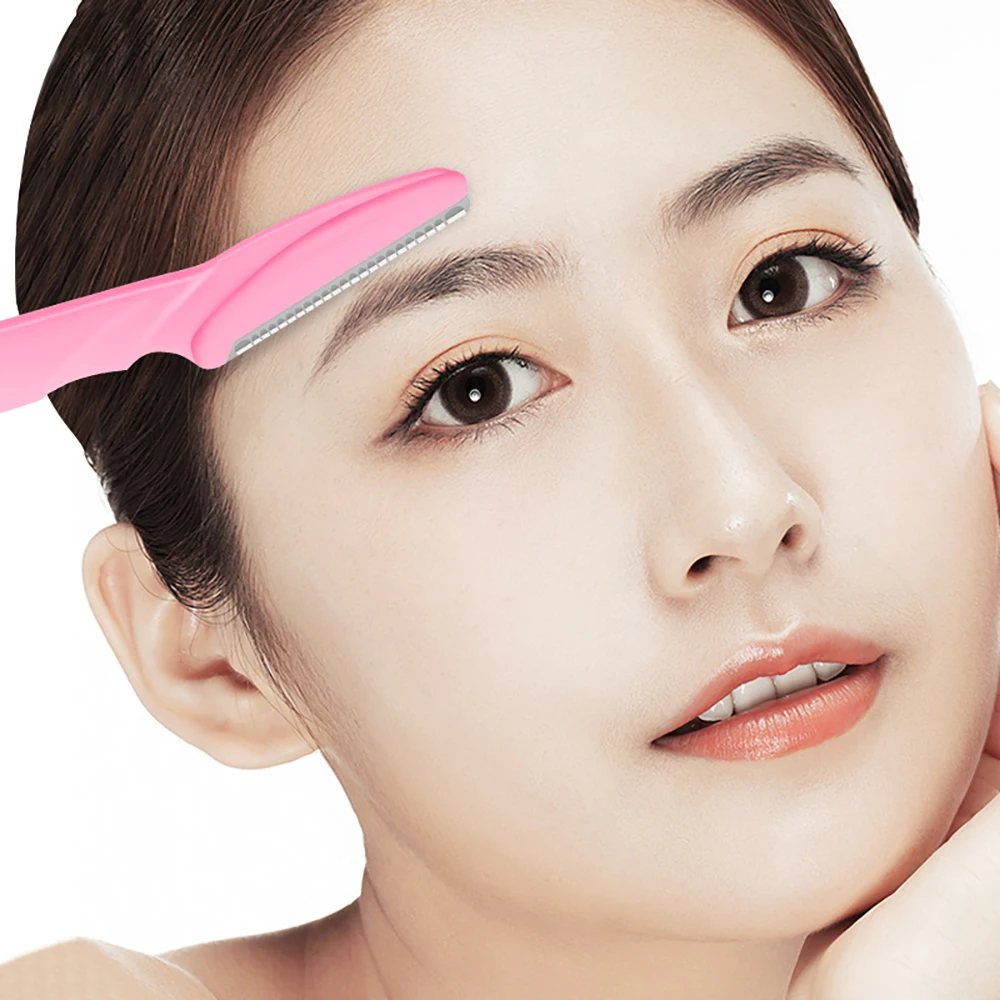 10 Adet Kaş Düzeltici Yüz Bıçak Tıraş Makinesi Taşınabilir Göz Kaş Epilasyon Epilasyon Kesiciler Emniyet Kesme Kadın Makyaj Araçları