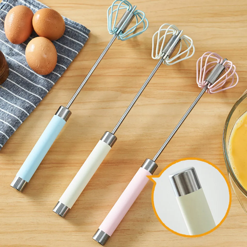 12 İnç Yarı Otomatik Yumurta Çırpıcı Paslanmaz Çelik El Çırpma Kek Krem Mikser Karıştırıcı Ev Mutfak Pişirme Aracı