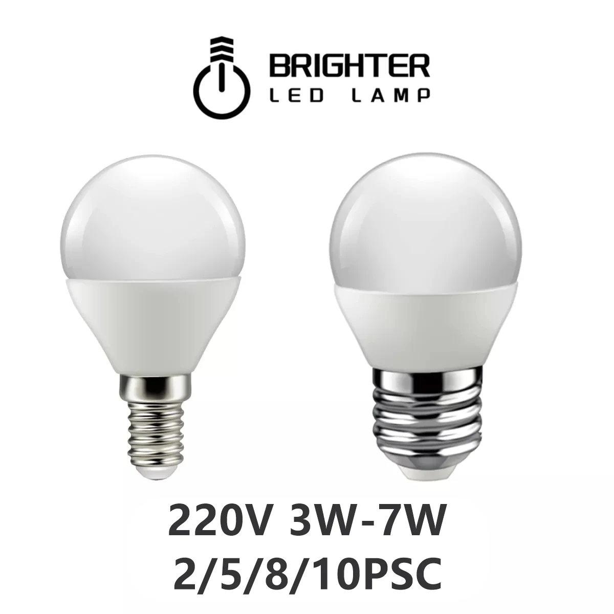 2/10 ADET LED top ampul G45 220V 3W-7W Paslanmaz yüksek lümen sıcak beyaz ışık avize aşağı lamba kristal lamba mutfak banyo