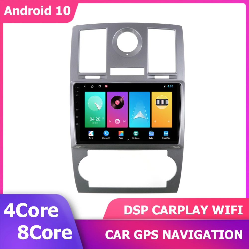2 Din DSP Carplay 9 inç Android 11 Araba Radyo Chrysler için 300C Jeep Dodge 2004-2014 GPS Navigasyon otomobil radyosu Stereo Multimedya