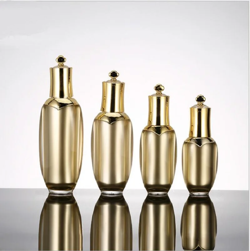 20 ML altın taç şekli pompa şişesi losyon emülsiyon serum vakıf özü nem beyazlatma toner sıvı Kozmetik Ambalaj