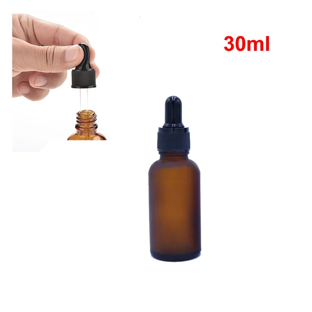 30ml Amber cam sıvı reaktif pipet şişe göz damlası damla aromaterapi