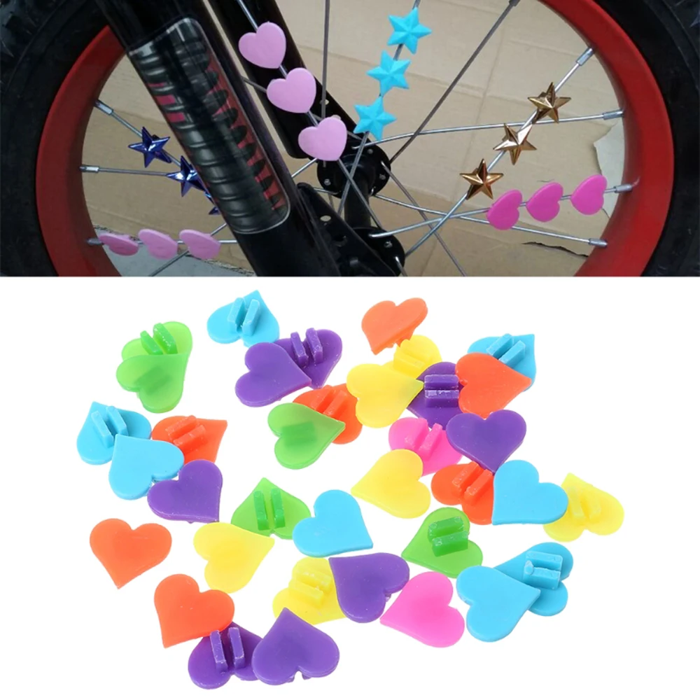 36 adet Bisiklet Tekerleği Konuştu Plastik Boncuk Çok Renkli Çocuk Klipleri Dekorasyon Bisiklet Renkli Bebek Çocuk Hediyeler Bisiklet Aksesuarları