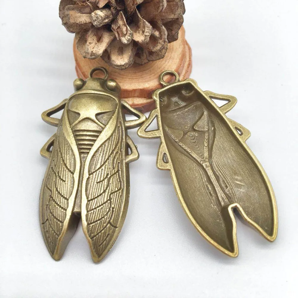 4 adet Vintage ağustosböceği Takılar Metal kuş Kolye fit Takı Yapımı DIY kolye küpe bilezik