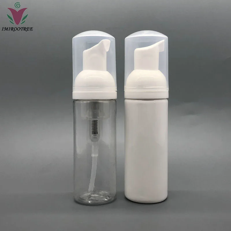 50 adet 60ml Plastik Köpürtücü pompa şişesi Doldurulabilir Boş Kozmetik Şişe sıvı Sabunluk köpük şişesi beyaz köpürtücü