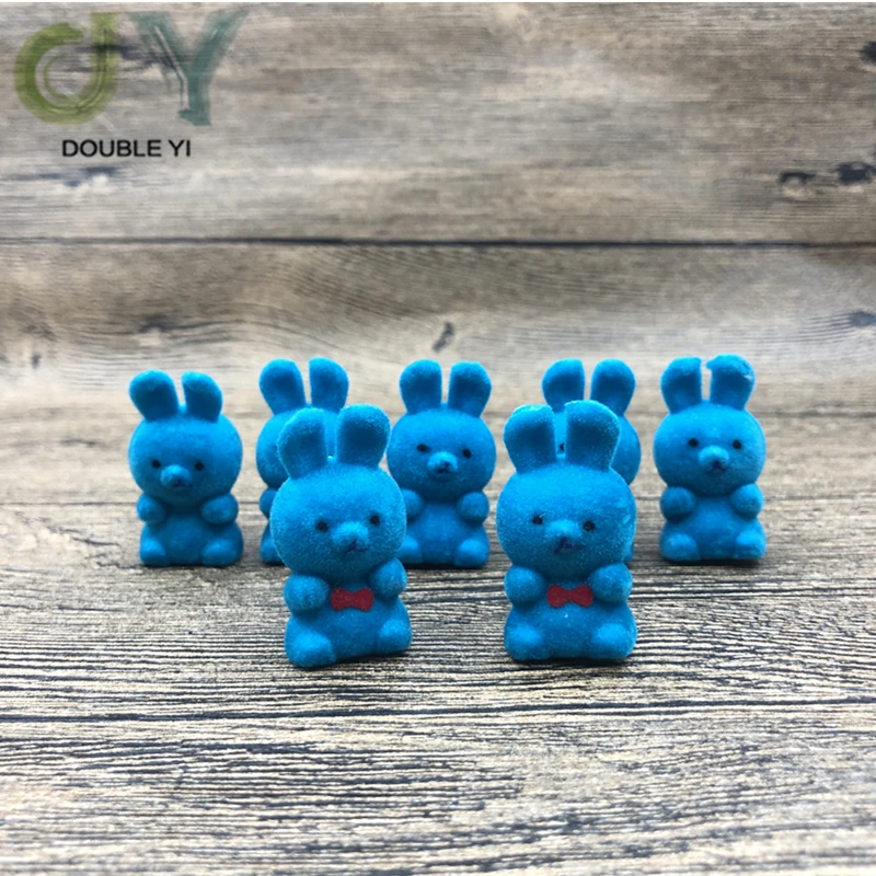 50 Adet Akın bebek tavşan Oyuncaklar Güzel Sevimli Çocuk Oyuncakları doğum günü hediyesi Peluş anahtar zincirleri Çanta Ev Dekorasyon Kraliyet mavi