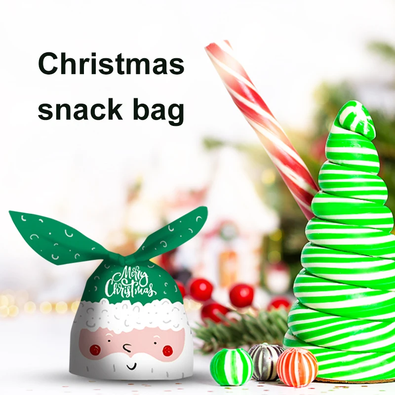 50 adet Parti Şeker Kutusu Karton Tavşan Kulak Şeker Paketleme Çantası Atmosfer Sahne Pişirme Ambalaj Poşetleri Noel Dekorasyon için