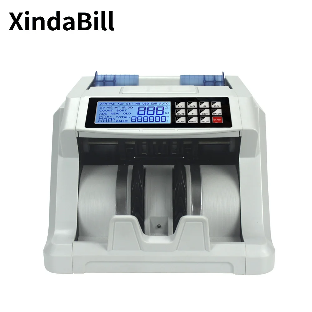 6600D2 Para Nakit Sayma Makinesi Sahte Fatura Banknot Dedektörü UV / MG / IR Para Birimi Algılama