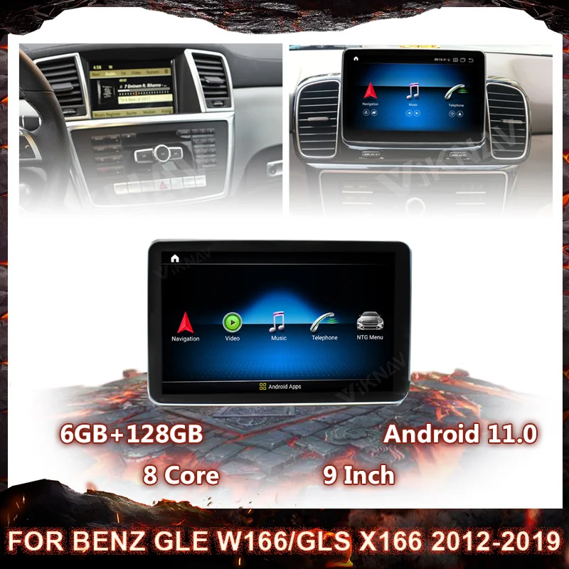 6G 128G Android 10.0 araba gps Mercedes benz ML Sınıfı İçin W166 GL X166 2012-2019 navigasyon radyo multimedya oynatıcı 2DİN Kafa Ünitesi