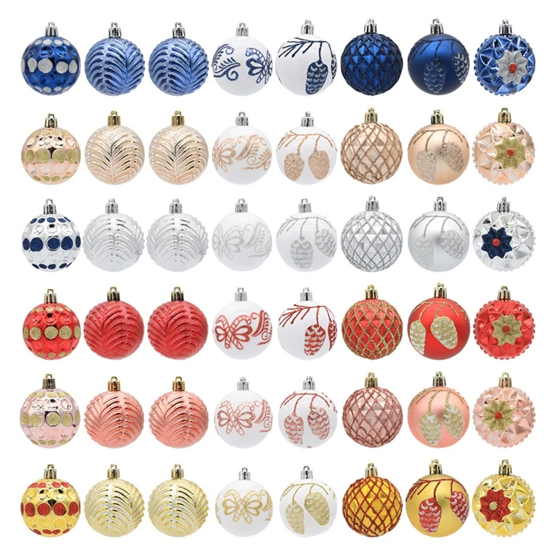 8 adet Noel Top Süsler Kırılmaz Süslemeleri Ağacı Dekorasyon Asılı Topları Süsler Kapalı Açık Parti Dekor