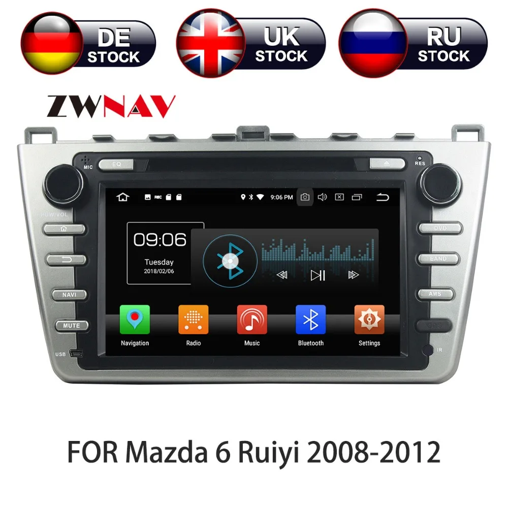 8 Çekirdekli Android 10 DSP ile araç DVD oynatıcı Oynatıcı GPS Navigasyon İçin 2 DİN Radyo Mazda 6 Atenza 2008 - 2012 Satnav Multimedya IPS Ekran