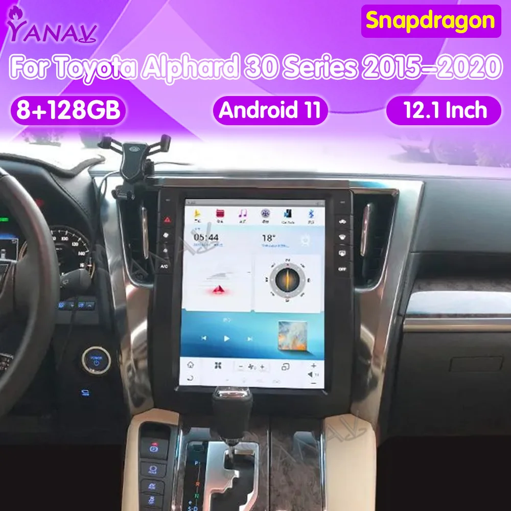 8G 128GB Android Araba Radyo Toyota Alphard İçin 30 Serisi 2015-2020 Otomatik 4G WIFI GPS Multimedya Video Oynatıcı Başkanı Ünitesi Carplay