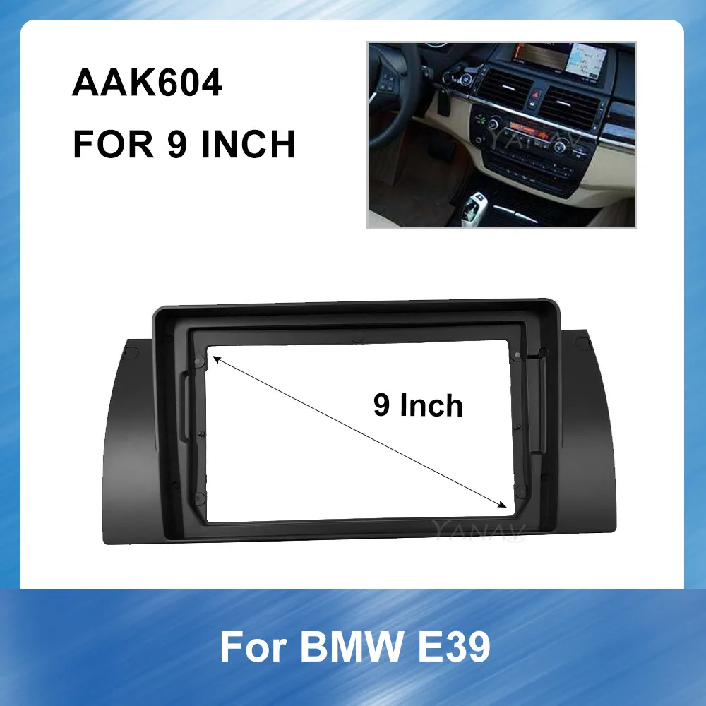 9 İnç Araba Ses Radyo fasya-BMW E39 Stereo ReceiverFrame Dash Trim Paneli Pano ABS plastik Kurulum Çerçeve
