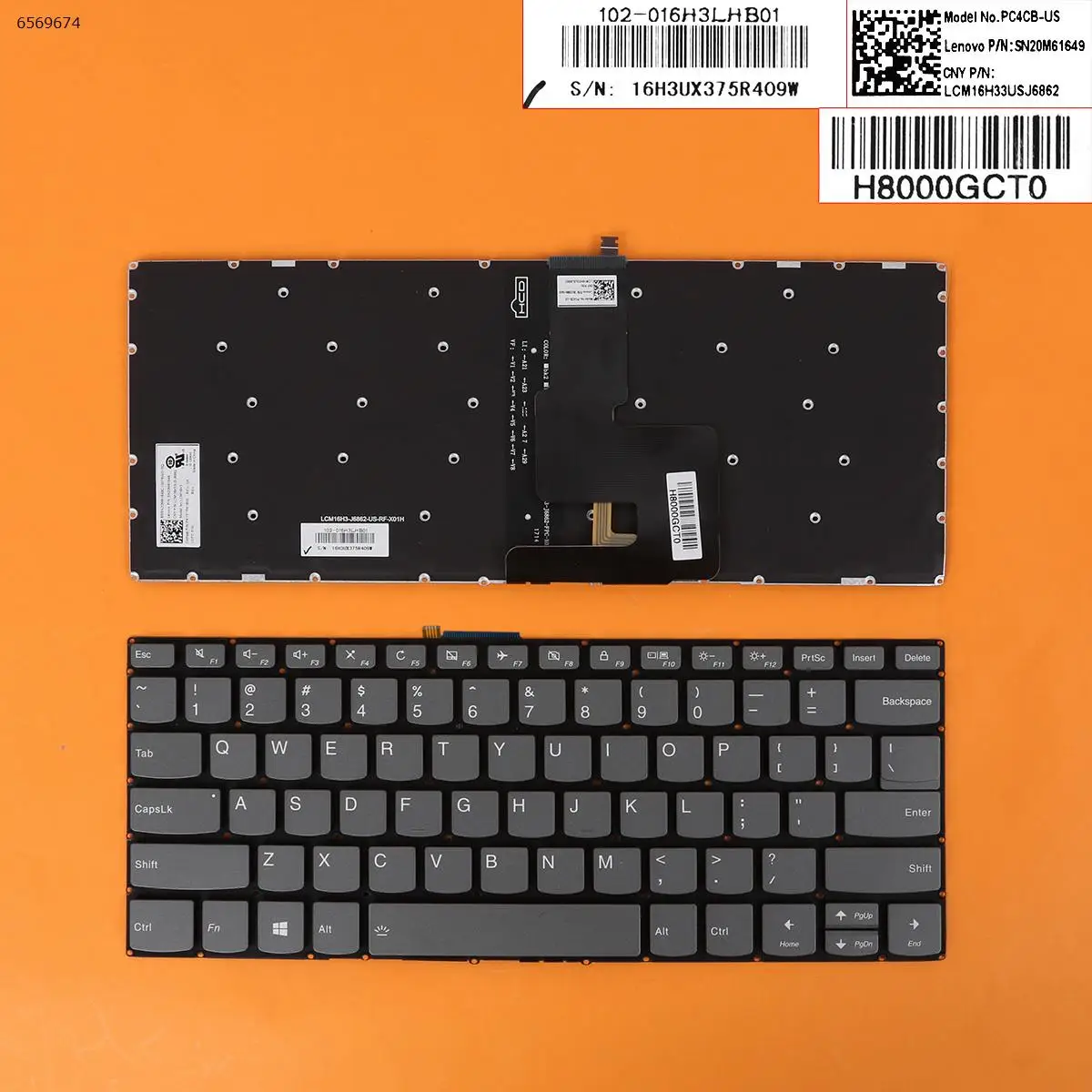 ABD Laptop Klavye için Lenovo IdeaPad 120s-14ıap 320L-14ıbk 320R-14ıbk 320E-14ıbk B320-14IKB GRİ ÇERÇEVE Olmadan Arkadan Aydınlatmalı