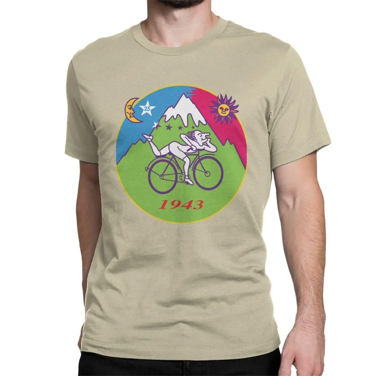 Albert Hofmann Bisiklet Günü LSD 1943 Erkekler T Gömlek Bisiklet Yenilik Tee Gömlek Kısa Kollu Ekip Boyun T-Shirt Pamuk Yaz Tops