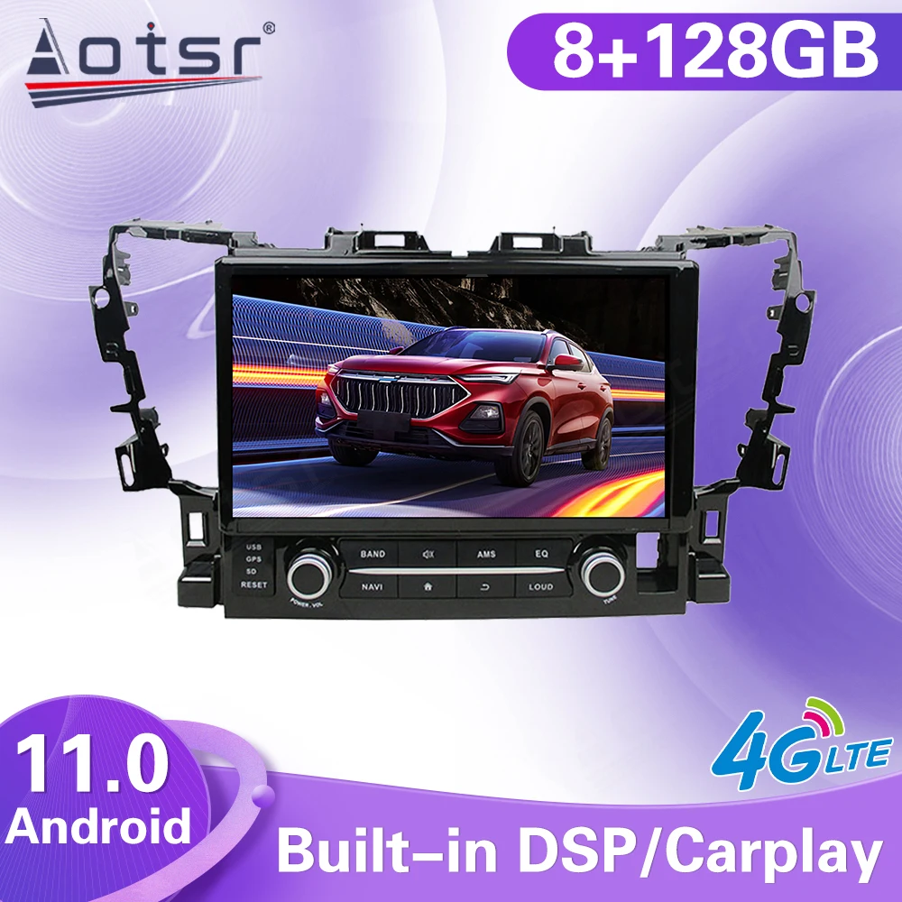 Android 11 Araba Radyo Stereo Multimedya Oynatıcı Toyota Alphard İçin 2015 2016 2017 2018 GPS Navi Ses Autostereo Kayıt Kafa Ünitesi