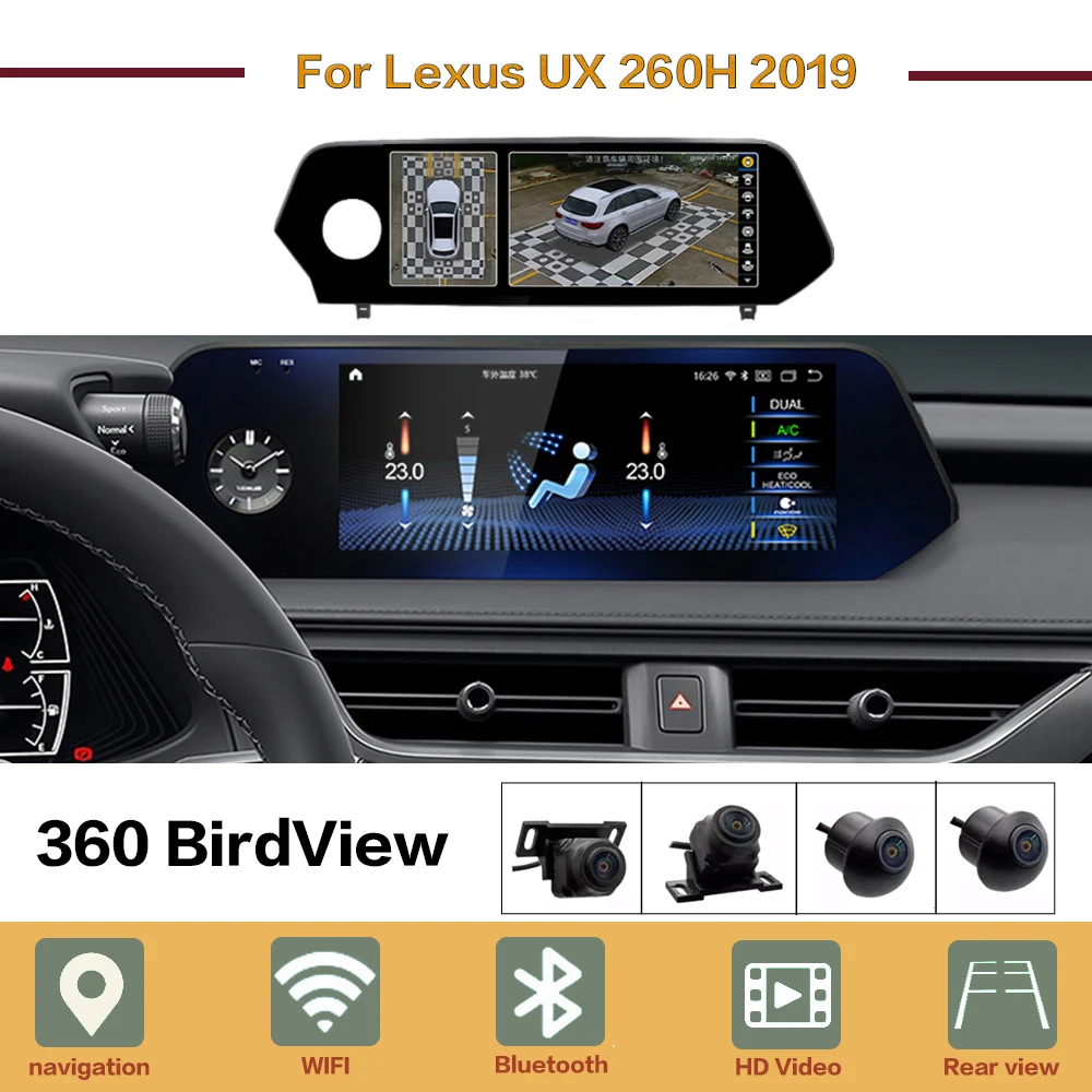 Android Araba Radyo DVD Oynatıcı oto GPS Navigasyon 360 Kuş Görünümü Multimedya Oyun Lexus IS RC 2013 2014 2015 2016 2017 2018