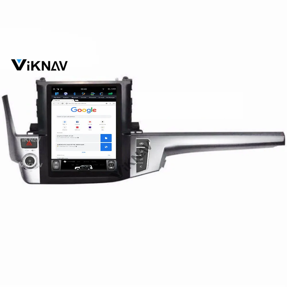 araba GPS Navigasyon DVD multimedya oynatıcı Toyota Highlander 2015 için radyo teyp video otomatik GPS kafa ünitesi 12.1 inç