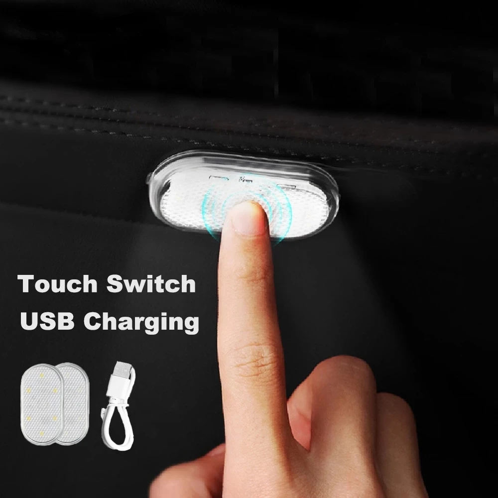Araba iç ışık otomatik çatı tavan okuma lambası LED araba Styling dokunmatik gece lambası Mini USB araba şarjı ışık