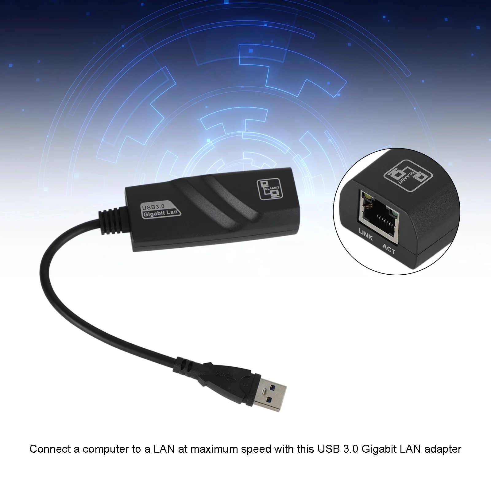 Artudatech USB 3.0-10/100/1000 Gigabit Mbps RJ45 Ethernet Ağ LAN Adaptörü PC için