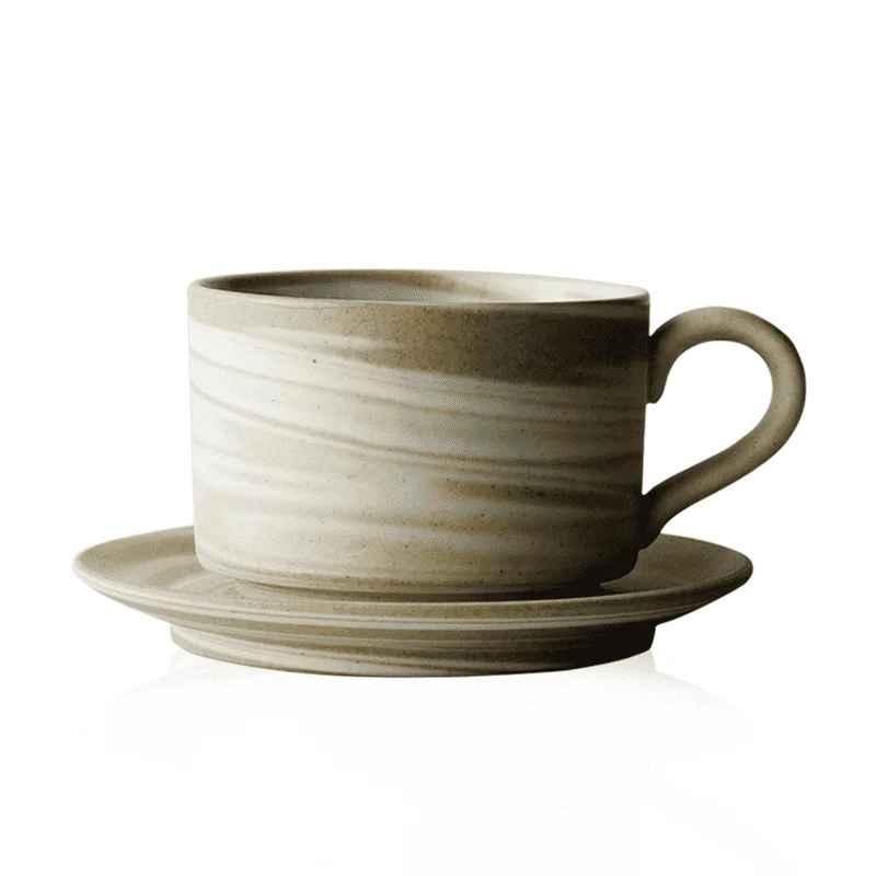 Açık Kahverengi Desen Seramik Kupalar Kahve kupa Süt Çay ofis Bardak Drinkware Arkadaşlar için manyetik dönüşlü dünya