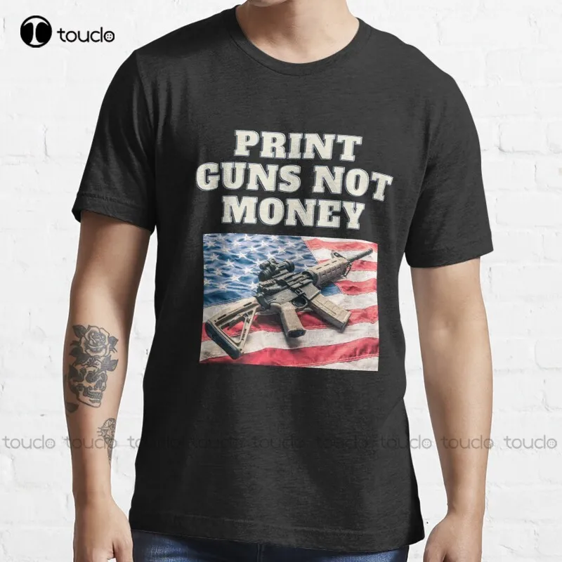 Baskı Silahlar Değil Para Shirtguns Değil Moneyguns Değil Moneyguns Değil Para Guns Değil Para Guns Değil Para T-Shirt Kadın Gömlek Unisex