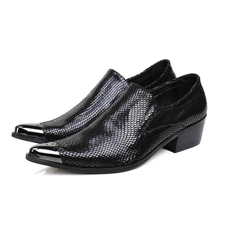 Batzuzhi İngiliz tarzı erkek deri ayakkabı oxfords, ponited ayak İş elbise Ayakkabı Siyah Adam için, Yüksekliği Artan, 38 ila 46