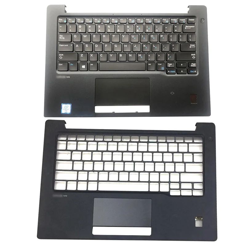 DELL Latitude 13 7370 için E7370 Serisi 0JTGW5 Laptop Palmrest Büyük Harf ABD Arkadan Aydınlatmalı Klavye Touchpad