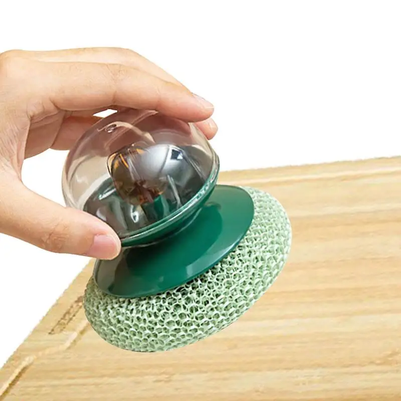 Elleri korumak Pot Fırça Otomatik Sıvı Ekleme Artefakt Topu Çok Amaçlı ovma ovucu Sünger Pedleri Topu Pot Pan Bulaşık