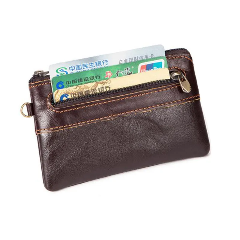 Faydalı Sıcak Satış erkek kadın PU deri bozuk para cüzdanı Fermuar Cüzdan kart tutucu Vintage Retro Fermuar Cüzdan bozuk para kesesi