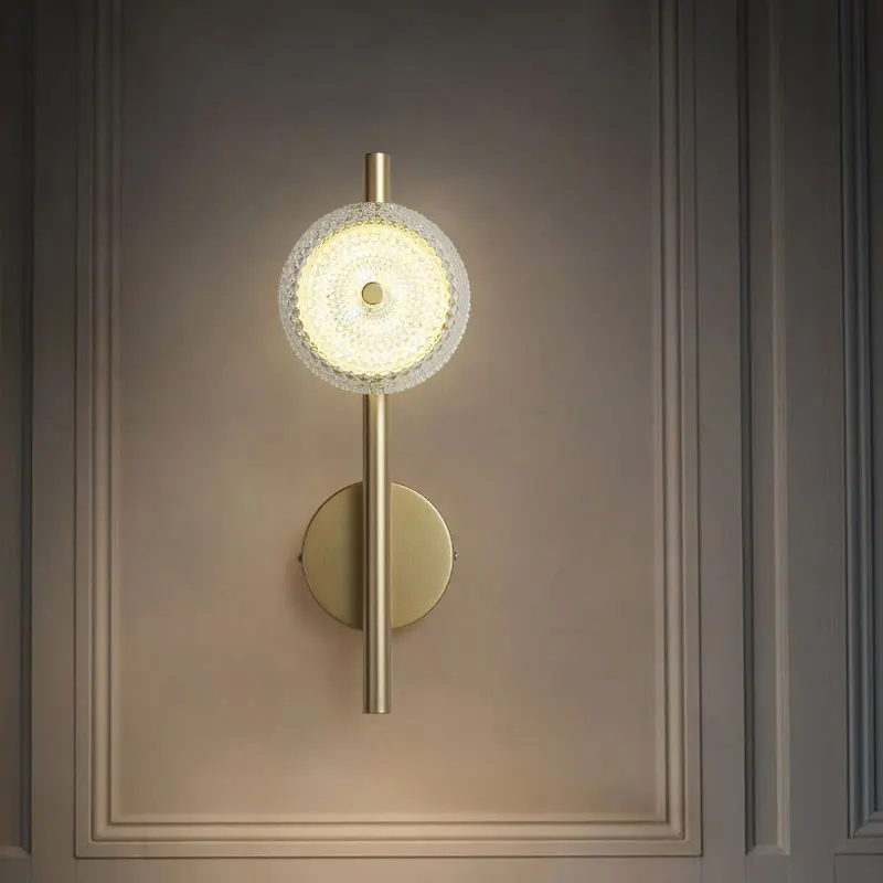 Iskandinav Altın Cam Duvar Lambası Oturma Odası Yatak Odası Koridor Koridor Arka Plan Duvar Dekorasyon Duvar ışık Mutfak aydınlatma armatürü
