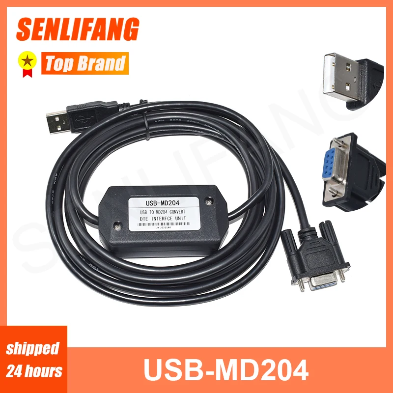 Iyi Test Edilmiş USB-MD204 USBMD204 USB RS232 Adaptörü dönüştürme İndirme Kablosu MD204L MD306L metin ekranı