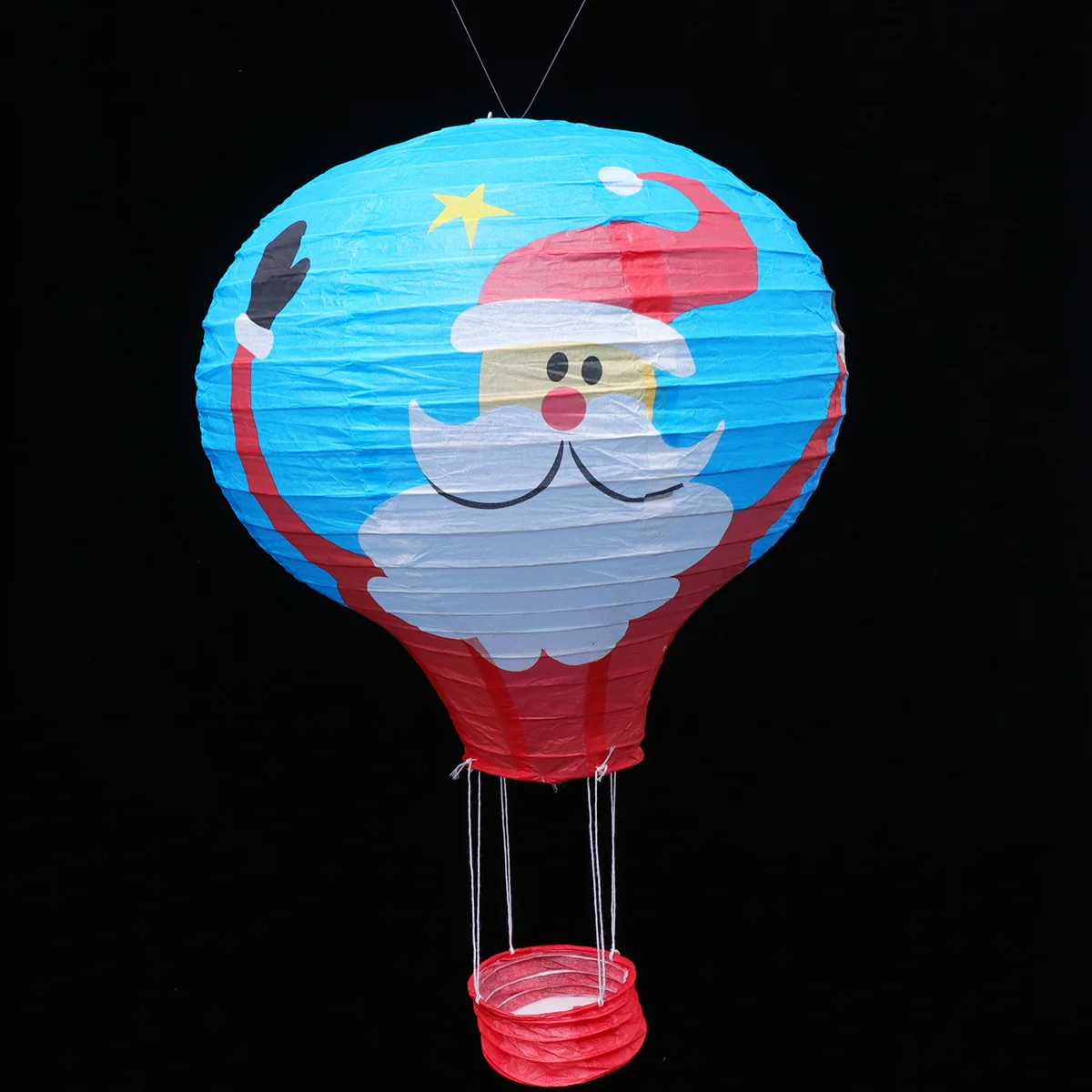 Işıkları açık Bahçe sıcak hava balon dekor fenerler süslemeleri kağıt asılı Noel partisi Çin Veranda katlanabilir dekoratif