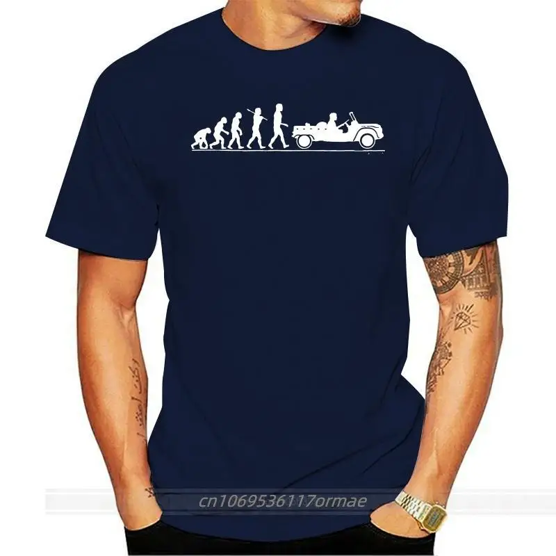 İnsanın Evrimi.  Mehari klasik araba t-shirt pamuk tshirt erkekler yaz moda t-shirt euro boyutu