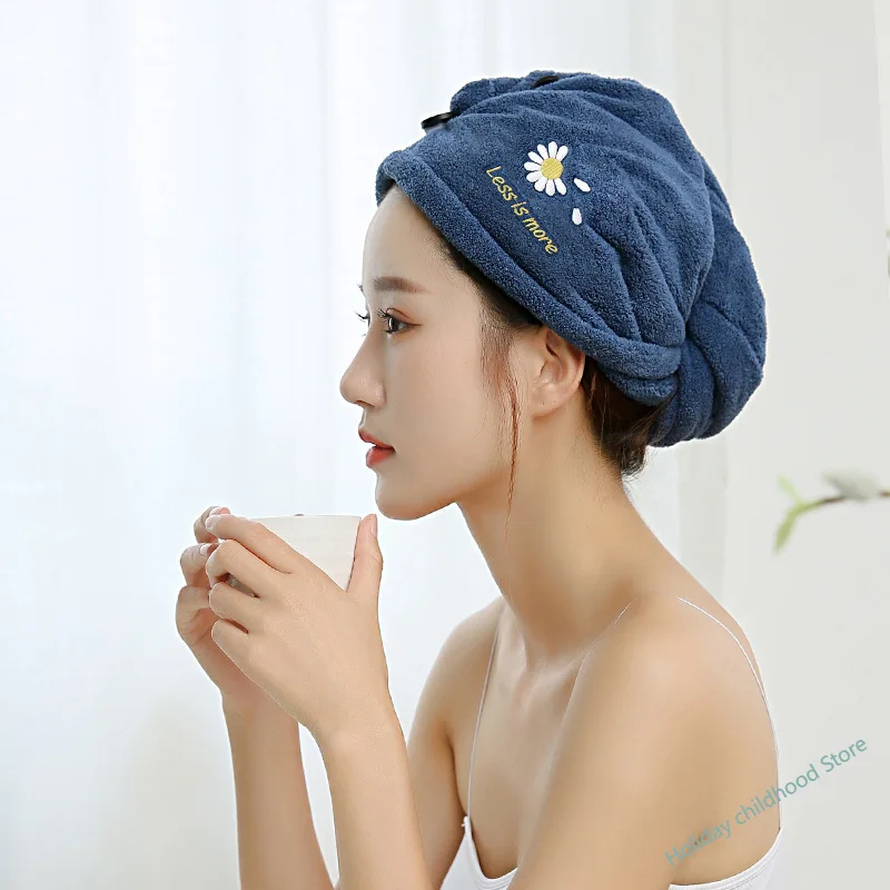 Kadın mikrofiber havlu Saç Havlu banyo havluları Yetişkinler için Ev sert banyo havluları Banyo Peçete Türban Saç Kurutma için