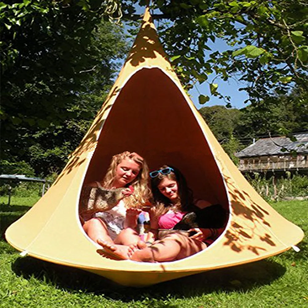 Kamp Teepee Çocuklar Yetişkinler için İpekböceği Koza salıncaklı hamak çadır Açık Veranda Mobilya çekyat Salıncaklar