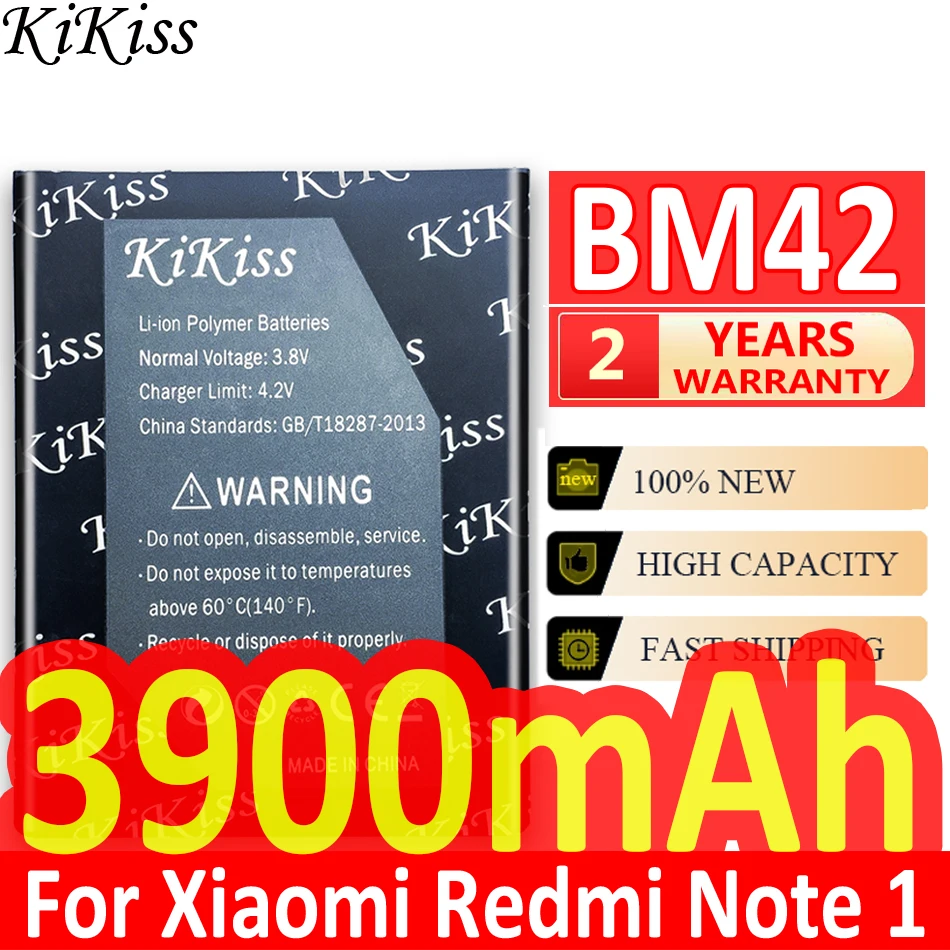 KiKiss Pil BM42 Xiao mi kırmızı mi not 1 Note1 / BM 42 BM-42 Xiao mi kırmızı mi Hong mi not ı 4G Başbakan Piller 3900mAh