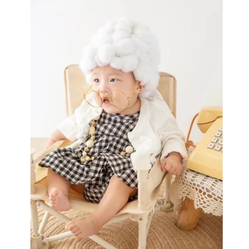 Komik Bebek Fotoğraf Prop Kostüm Bebek Kız Cosplay Büyükanne Giysileri Kıyafetler P31B