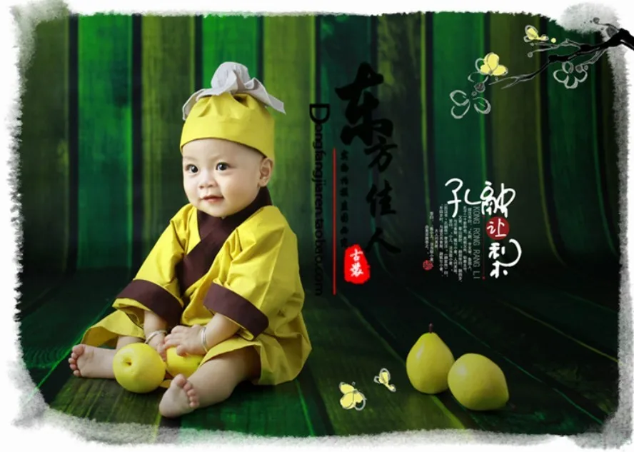 Kong Rong Çaldı Li Güzel Sevimli Bebek Kostüm Küçük Çocuk Fotoğraf Kostüm çocuk Günü için 90-120cmH