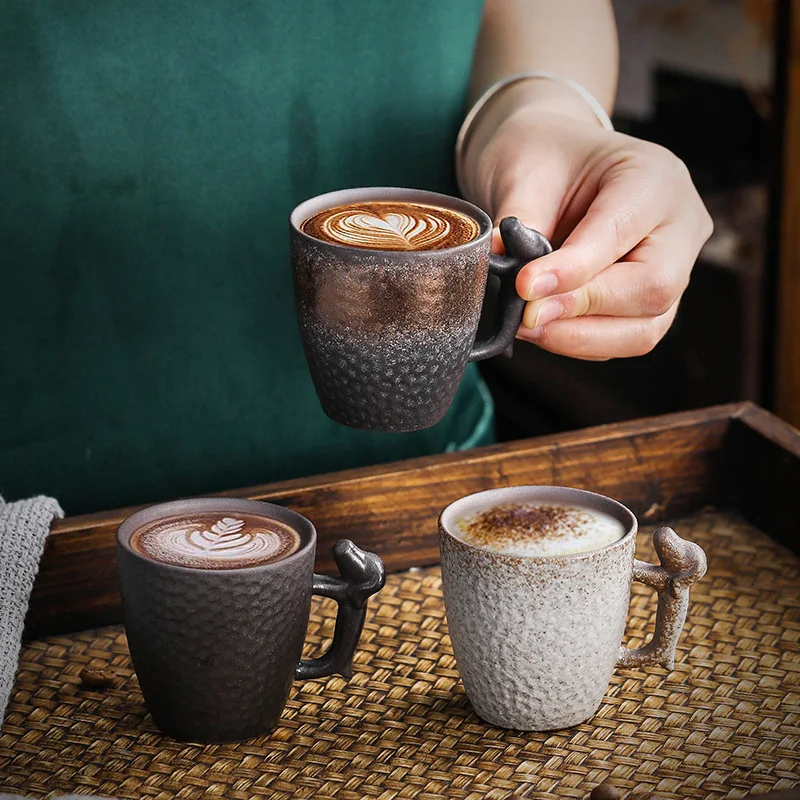 Kumtaşın Espresso Kahve Fincanı Master Çay Fincanı Retro Çay Bardağı Seramik Kahve Kupa Köpek Fincan