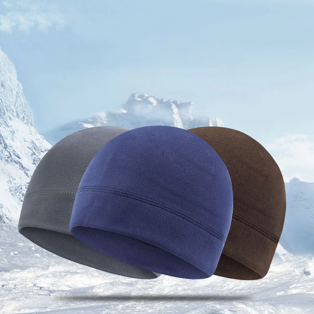Kış Ve Sonbahar Açık Spor Soğuk Geçirmez Sıcak Tutma Şapka Sürme Kayak Koşu Rüzgar Geçirmez İç Astar Katı Şapka Rüzgar Geçirmez