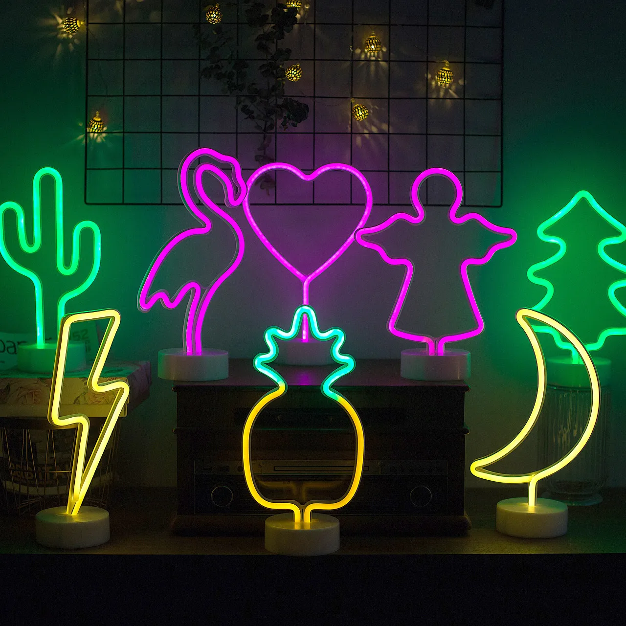 LED modelleme lambası ananas led dekorasyon gece lambası Noel günü taban neon ışık