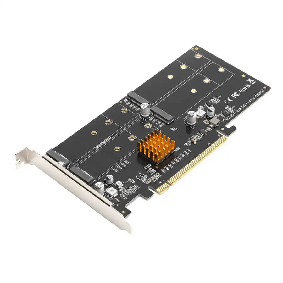 MAIWO PCIe 3. 0X16 M. 2 NVME SSD Adaptörü 4 Port Bilgisayar Sunucu İş İstasyonu Dört Bağlantı Noktalı RAID Dizi Kartı Yükseltici Genişleme Kartı