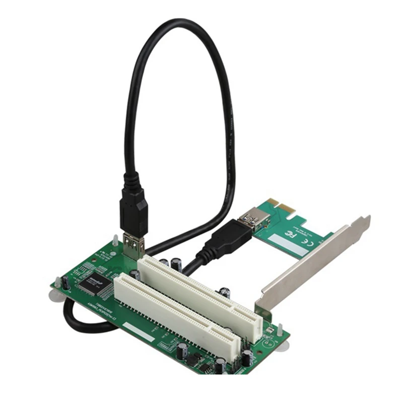 Masaüstü PCI-Express PCI-E PCI Adaptör Kartı Pcıe Çift Pcı Yuvası Genişletme Kartı USB 3.0