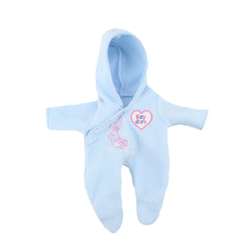 Mavi Yeniden Doğmuş oyuncak bebek giysileri Kıyafet Suit Erkek Bebek Romper 10-11 