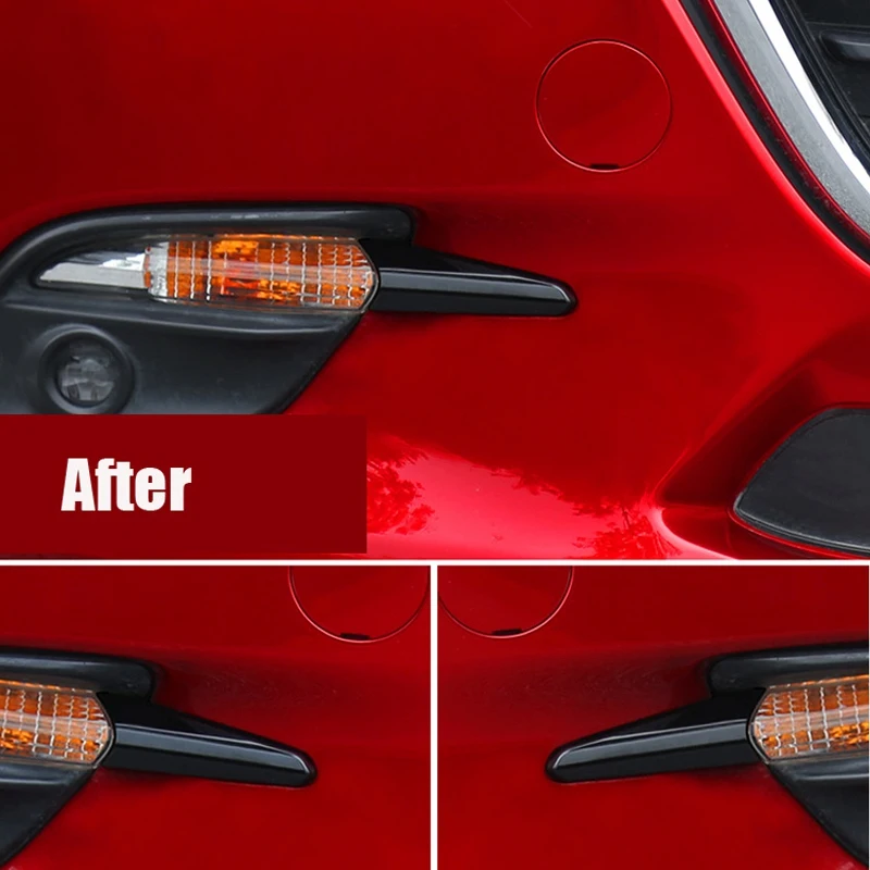 Mazda 3 Axela 2017 için ön Sis lambası kaş kapak Trim Sticker Gündüz çalışan ışık dekorasyonu Kapakları