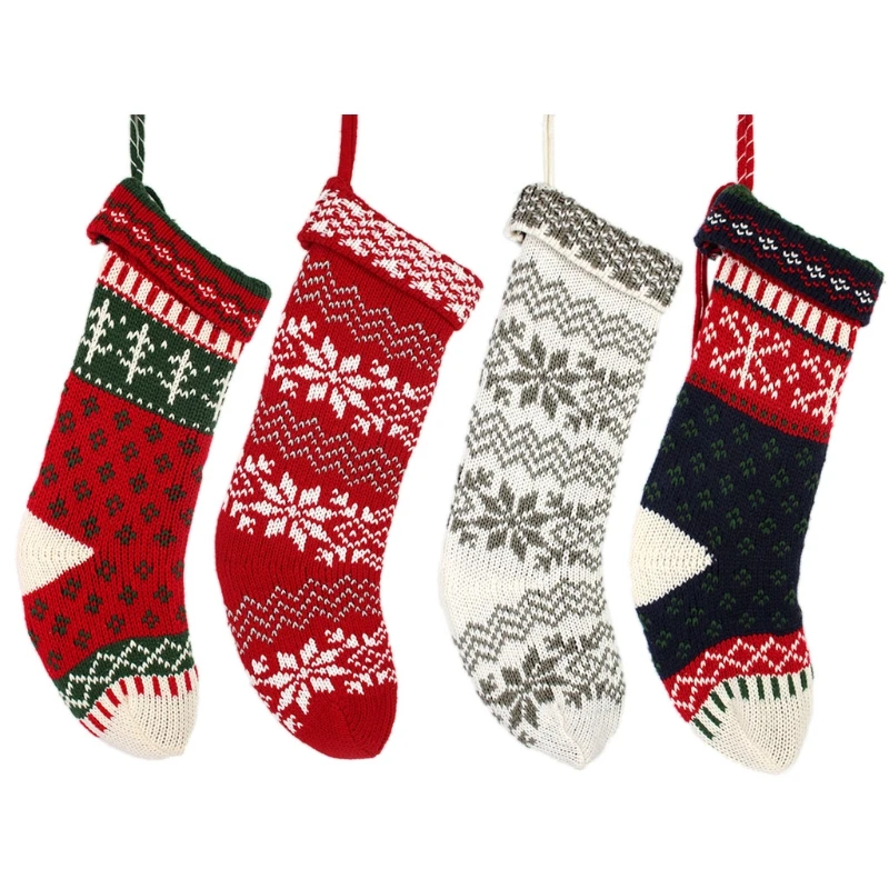 Noel Asılı Dekorasyon Büyük Boy Çorap Noel Baba Çorap Parti Tatil için Yeni Yıl Noel Hediyesi ve Şeker Torbaları